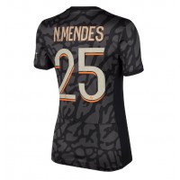Camiseta Paris Saint-Germain Nuno Mendes #25 Tercera Equipación para mujer 2023-24 manga corta